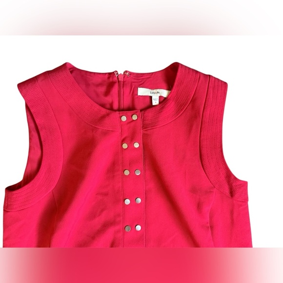 Lark & Ro Red Sleeveless Sheath Dress - Picture 4 of 6